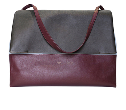 Celine All Soft Bag and Pouch, &pound;475, Handbags, Blue/Brown/Red, Leather, Front view